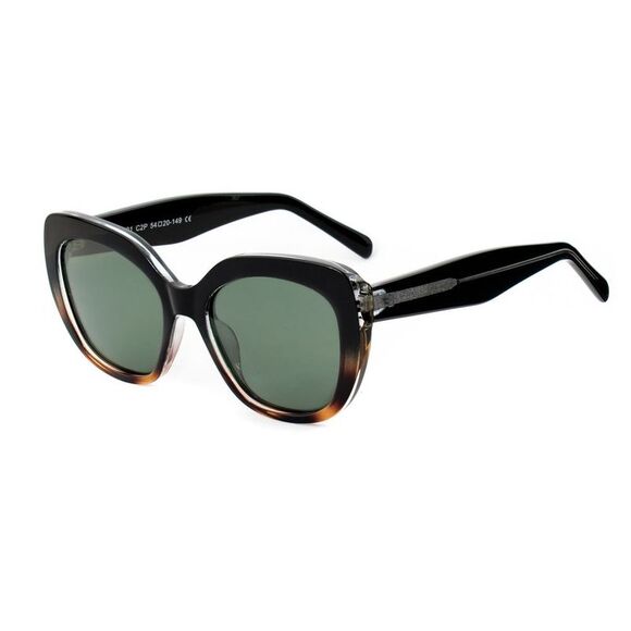 Bobroff Black Acetate Women's Sunglasses